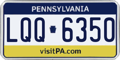 PA license plate LQQ6350