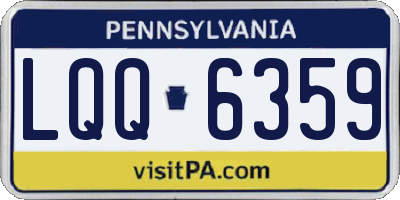 PA license plate LQQ6359