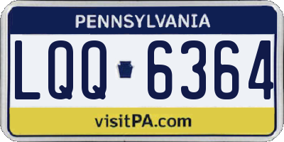 PA license plate LQQ6364