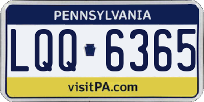 PA license plate LQQ6365