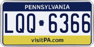 PA license plate LQQ6366