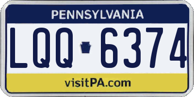 PA license plate LQQ6374