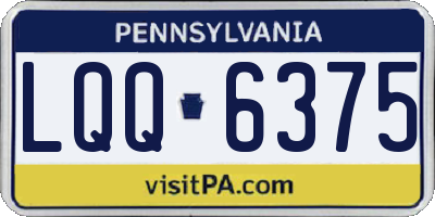 PA license plate LQQ6375