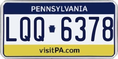 PA license plate LQQ6378