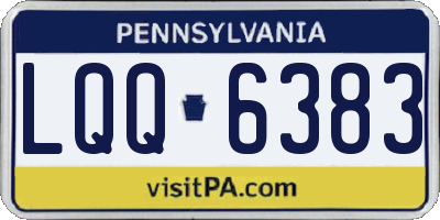 PA license plate LQQ6383