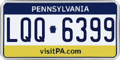 PA license plate LQQ6399