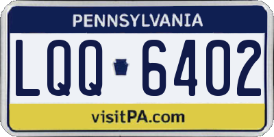 PA license plate LQQ6402