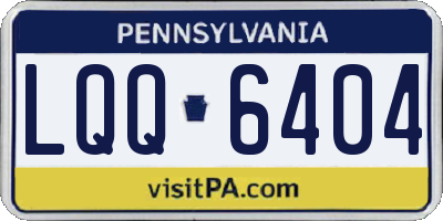 PA license plate LQQ6404