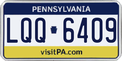 PA license plate LQQ6409