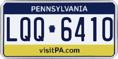 PA license plate LQQ6410
