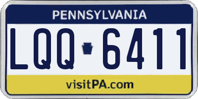 PA license plate LQQ6411