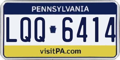PA license plate LQQ6414