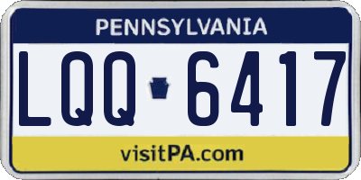 PA license plate LQQ6417
