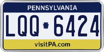 PA license plate LQQ6424