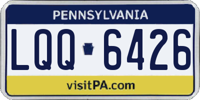 PA license plate LQQ6426