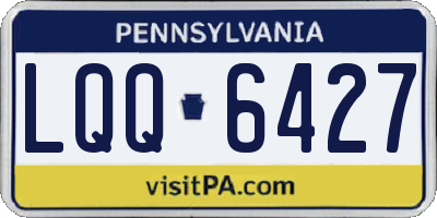 PA license plate LQQ6427