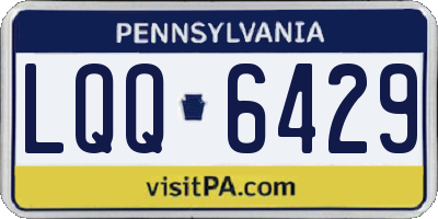 PA license plate LQQ6429