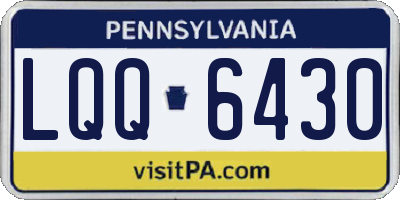 PA license plate LQQ6430