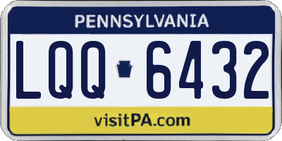 PA license plate LQQ6432