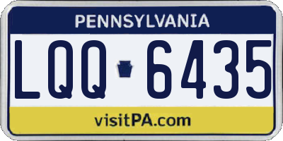 PA license plate LQQ6435