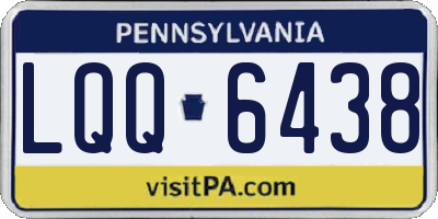 PA license plate LQQ6438