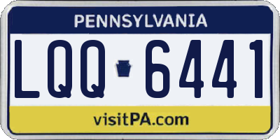 PA license plate LQQ6441
