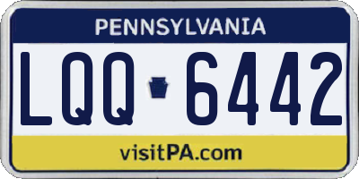 PA license plate LQQ6442