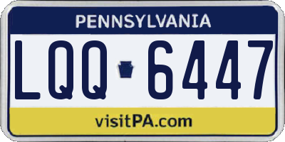PA license plate LQQ6447