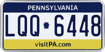 PA license plate LQQ6448