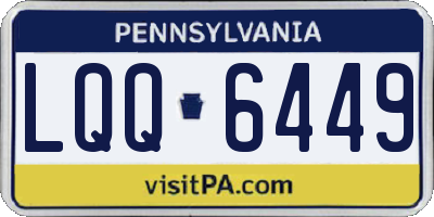PA license plate LQQ6449