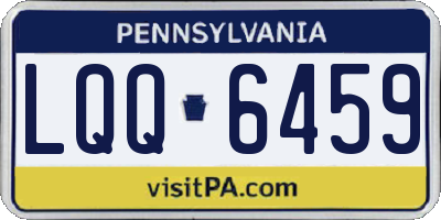 PA license plate LQQ6459