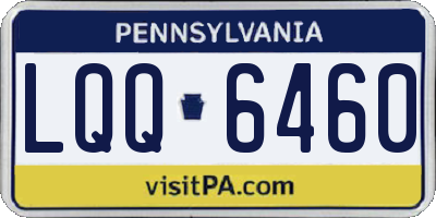 PA license plate LQQ6460