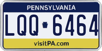 PA license plate LQQ6464