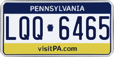 PA license plate LQQ6465