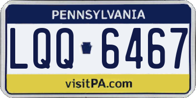 PA license plate LQQ6467