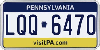 PA license plate LQQ6470
