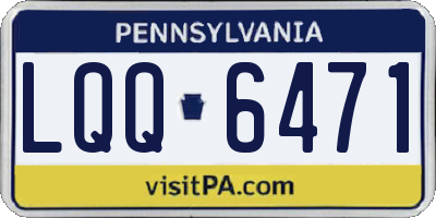 PA license plate LQQ6471