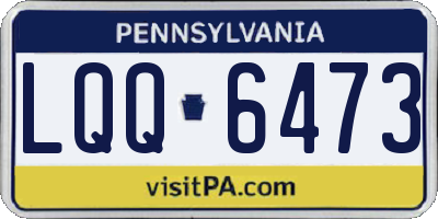 PA license plate LQQ6473