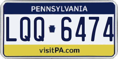 PA license plate LQQ6474