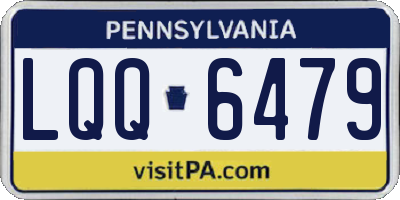 PA license plate LQQ6479