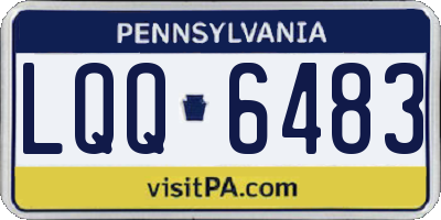 PA license plate LQQ6483