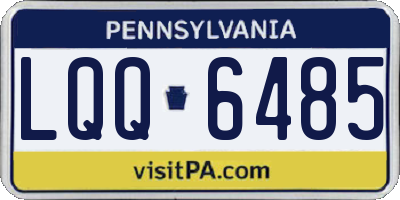 PA license plate LQQ6485