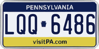 PA license plate LQQ6486