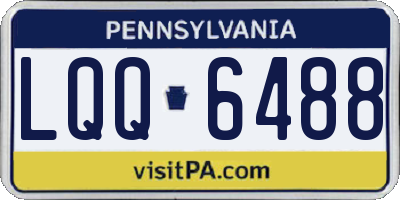 PA license plate LQQ6488
