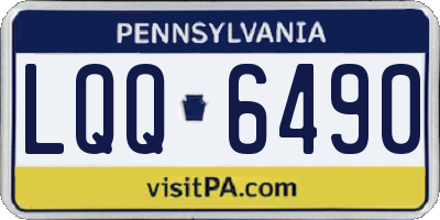 PA license plate LQQ6490