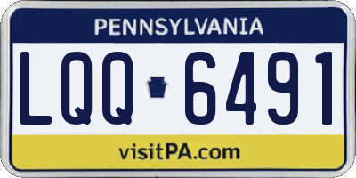 PA license plate LQQ6491