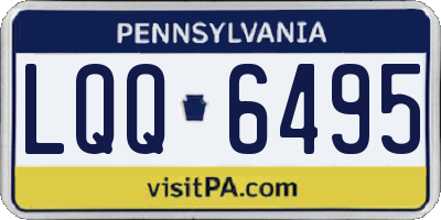 PA license plate LQQ6495