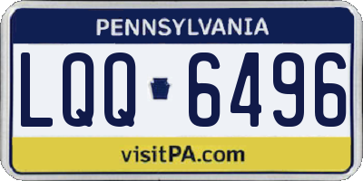 PA license plate LQQ6496