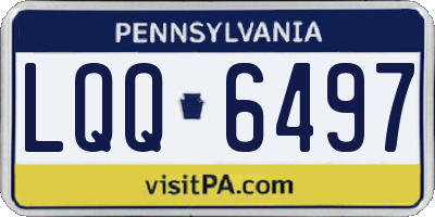 PA license plate LQQ6497