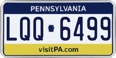 PA license plate LQQ6499